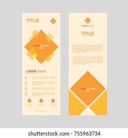 Yellow roll up layout vector design for business brochure, flag banner and etc. Layout size 160x60cm