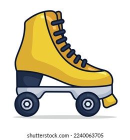 Yellow Roller Skate Blade Vectorart