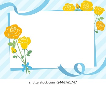 Yellow rose design father's day gift banner_vector illustration