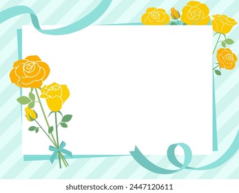 Yellow rose design father's day gift banner_vector illustration