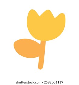Yellow rose doodle, illustration, simple, minimalist, hand-drawn, playful, clean, cute, aesthetic and friendly
