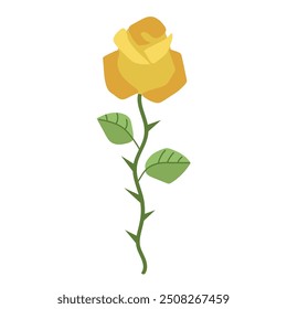 Yellow rose icon clipart avatar logtotype isolated vector illustration