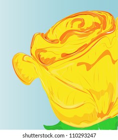 Yellow rose illustration