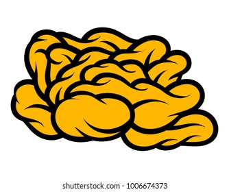 Yellow rose isolated on white background. Vector illustration.