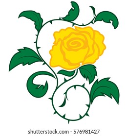 Yellow Rose Vector