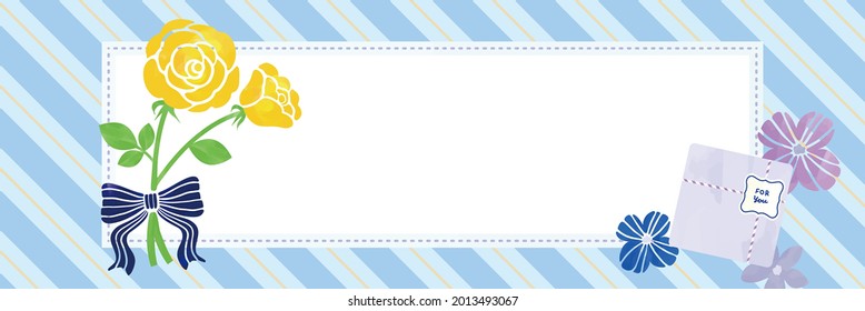 
Gelbe Rosen und Geschenkschablone
