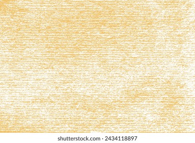 Yellow rough vintage striped shabby monochrome pattern with transparent background for overlay. Grunge shabby grainy vector texture of designer decorative cardboard