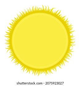 Yellow round frame with autumn grass. Vector illustration
