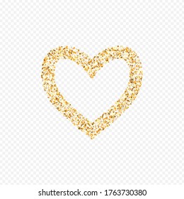 Yellow Round Golden Transparent Background. Vector Glow Background. Gold Shine Falling Illustration. Polka Rich Texture.