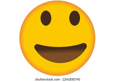 Un emoji sonriente amarillo redondo