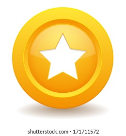 Yellow round star button