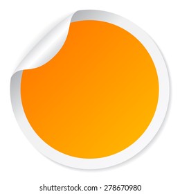 Yellow round sticker