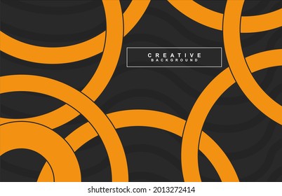 Yellow Rounded Ring Dark Background