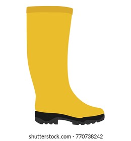 Yellow rubber boots