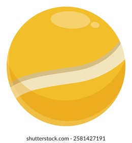 Yellow rubber bouncy ball is bouncing with motion lines