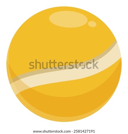 Yellow rubber bouncy ball is bouncing with motion lines