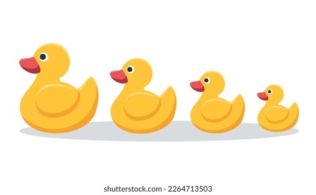 yellow rubber duck for bath vector illustration