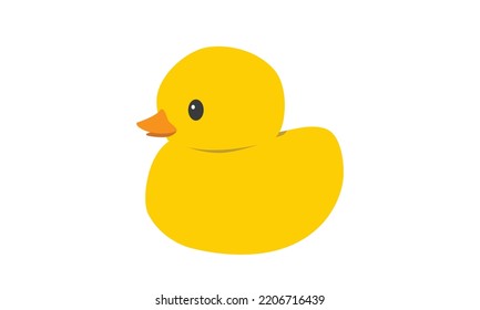 Yellow Rubber Duck Clipart Simple Cute Stock Vector (Royalty Free ...