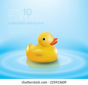 Yellow rubber duck. EPS 10