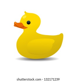 yellow rubber duck. isolated