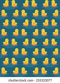 yellow rubber duck seamless pattern. vector illustration