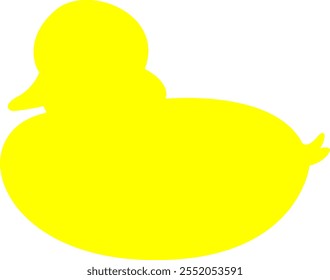 Yellow Rubber Duck Silhouette icon