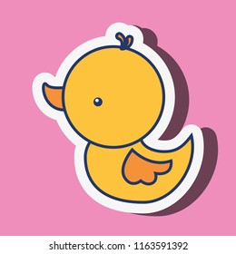 yellow rubber duck toy on pink background