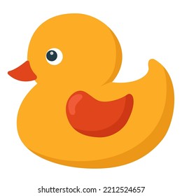 yellow rubber duck toys for baby kids children for bath cartoon style illustration