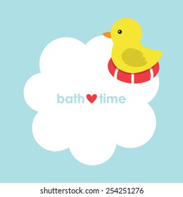 yellow rubber duck. vector illustration