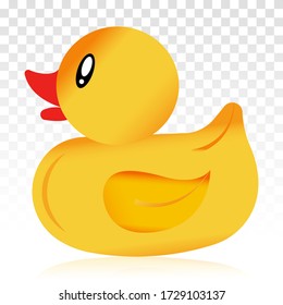 Patos de goma amarillos o juguete de baño de pato icono plano para aplicaciones y sitios web