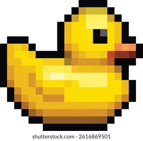 yellow rubber pixel duck for 2d