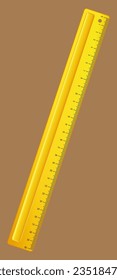 yellow ruler 30 centimeters for measuring