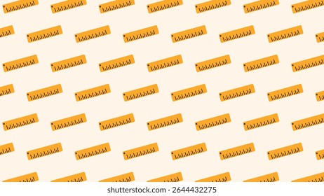 Yellow ruler cool pattern – geometric tool texture for math-themed school supplies