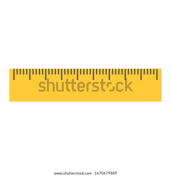 Yellow Ruler Icon On White Background Stock Vector (Royalty Free ...