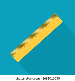 yellow ruler icon- vector illustration