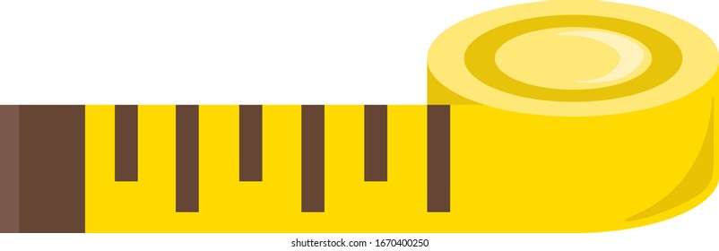 Regla amarilla, ilustración, vector sobre fondo blanco.