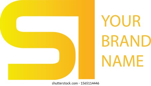 Yellow S Letter Logo Vector Design