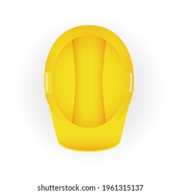 Yellow safety construction helmet. Vector Illustration. EPS10