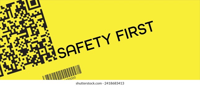 Primer signo de seguridad amarilla. icono de vector