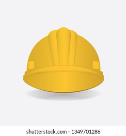 yellow safety helmet icon. safety helmet cap vector for safe the head on work at working area