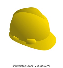 Yellow safety helmet on white background.