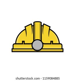 
yellow safety helmet vector eps10