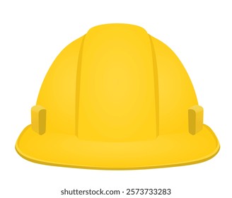 Yellow safety helmet. vector illustration 