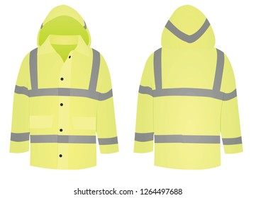 Yellow  Safety Jacket. Vector Illustration