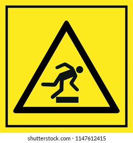 yellow safety sign