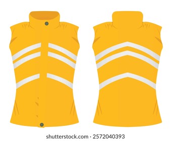 Yellow safety vest. vector illustration