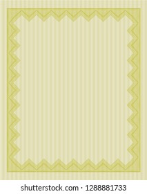 Yellow Sample Diploma. With background. Customizable, Easy to edit and change colors. Elegant design. 