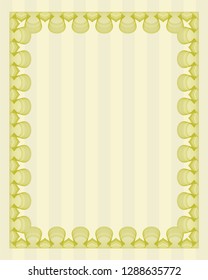 Yellow Sample Diploma. Detailed. With quality background. Beauty design. 