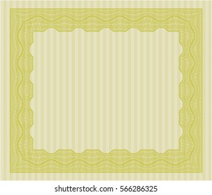 Yellow Sample Diploma. Perfect design. Printer friendly. Customizable, Easy to edit and change colors. 