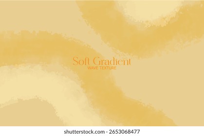 Yellow Sand Soft Abstract Gradient Wave Background – Colorful Minimalist Texture
